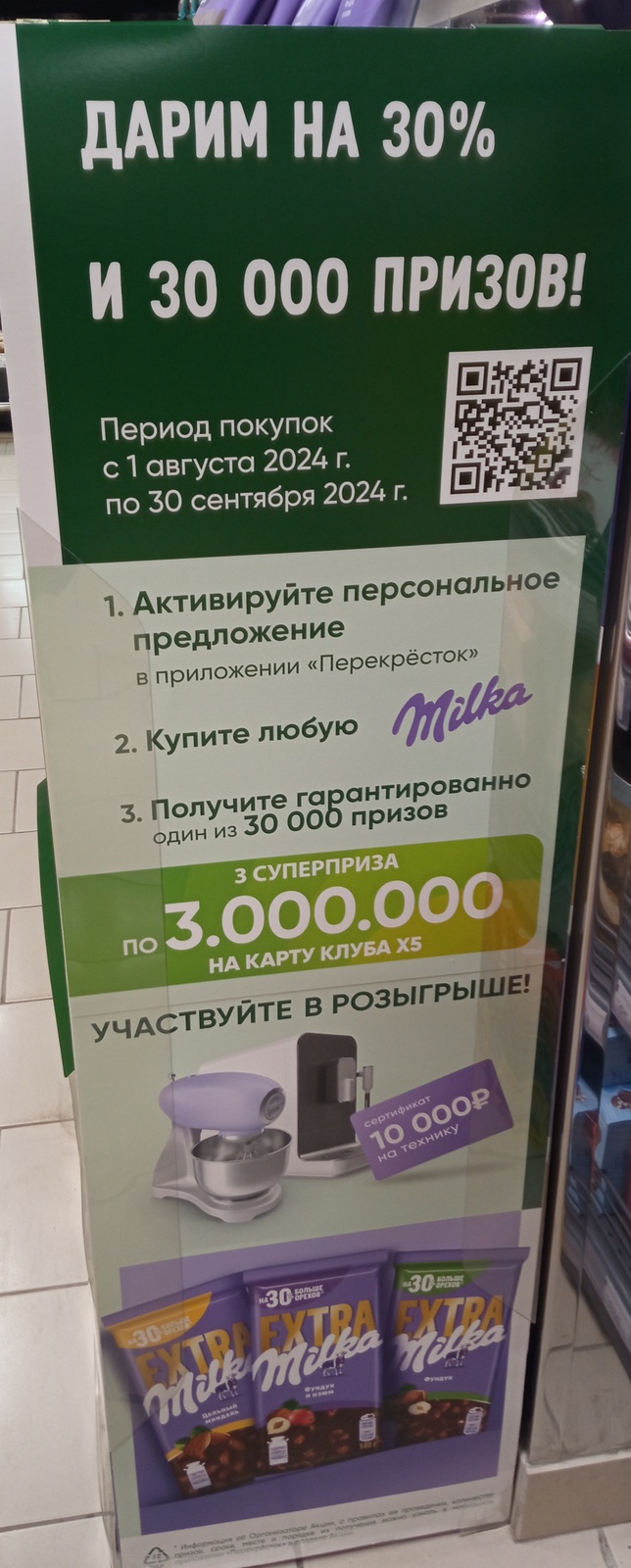 Промо-акция Перекресток и Milka